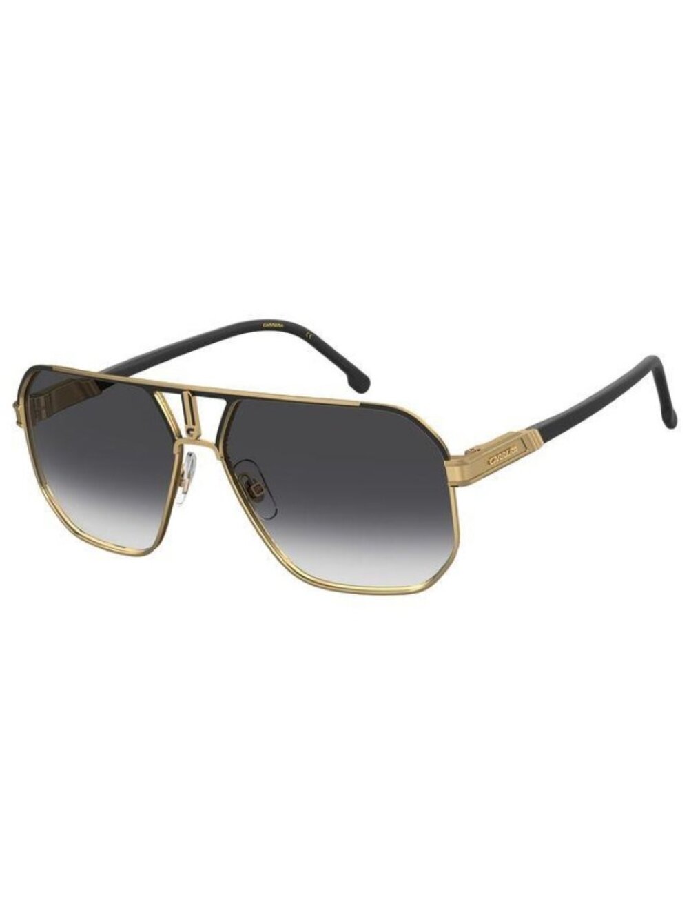 New Carrera Men's Sunglasses Gold Square Grey Lens Metal Frame Race RACE 1062 S